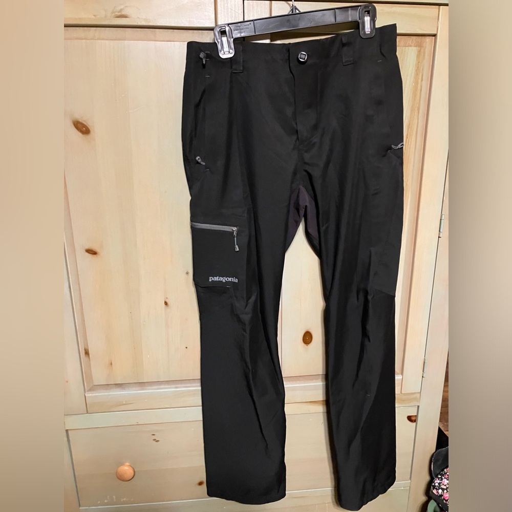 Patagonia Men's Simul Alpine Pants Size 31 X 31 Softshell Hiking Technical Black